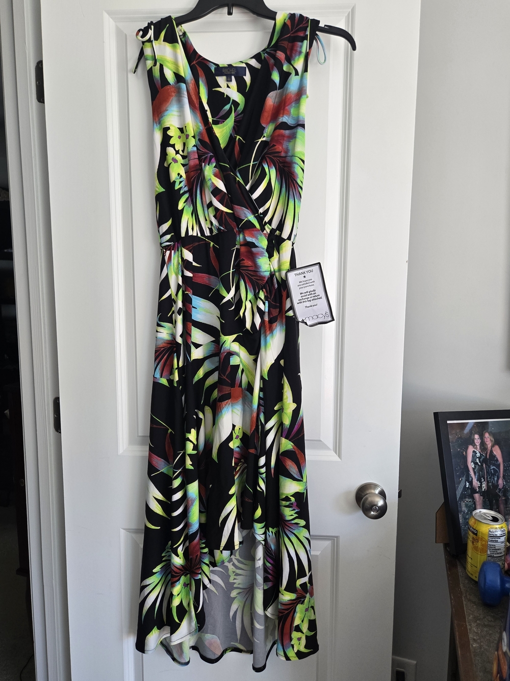 RACHEL Rachel Roy Black Tropical Print Maxi Jumpsuit